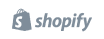 Shopify logo featuring a grey shopping bag icon next to the stylized text 'shopify'.